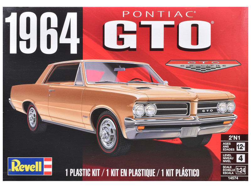 Level 4 Model Kit 1964 Pontiac GTO 2 in 1 Kit 1/24 Scale Model Revell 14574