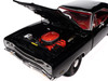 1969 Dodge Coronet Super Bee Muscle Car & Corvette Nationals MCACN Black with Red Interior American Muscle Series 1/18 Diecast Model Car Auto World AMM1347