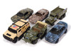 Military Set A of 6 pieces 2025 Release 1 Limited Edition Diecast Models Johnny Lightning JLML012A