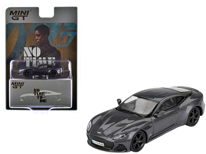 Aston Martin DBS RHD Right Hand Drive Gray Metallic 007 James Bond No Time to Die 2021 Movie Limited Edition 1/64 Diecast Model Car Mini GT MGT00904-007E