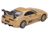 Toyota Supra A80 Top Secret GT 300 RHD Right Hand Drive Gold Metallic with Graphics Limited Edition 1/64 Diecast Model Car Mini GT MGT00961