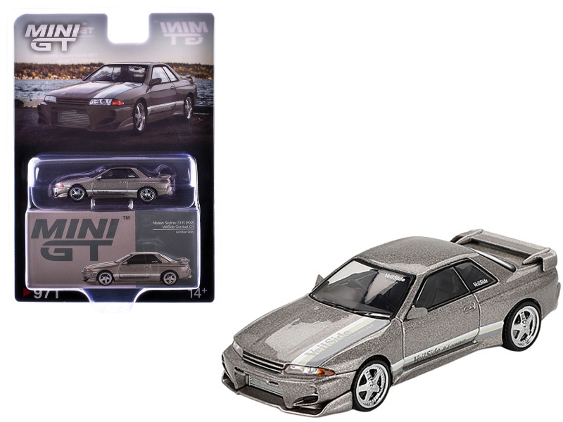 Nissan Skyline GT R R32 RHD Right Hand Drive Veilside Combat C I Gray Metallic Limited Edition 1/64 Diecast Model Car Mini GT MGT00971