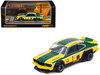 Mazda RX 3 Savanna RHD Right Hand Drive #1 Katayama Racing Livery Green and Yellow Striped 1/64 Diecast Model Car Inno Models IN64-RX3-KTYM