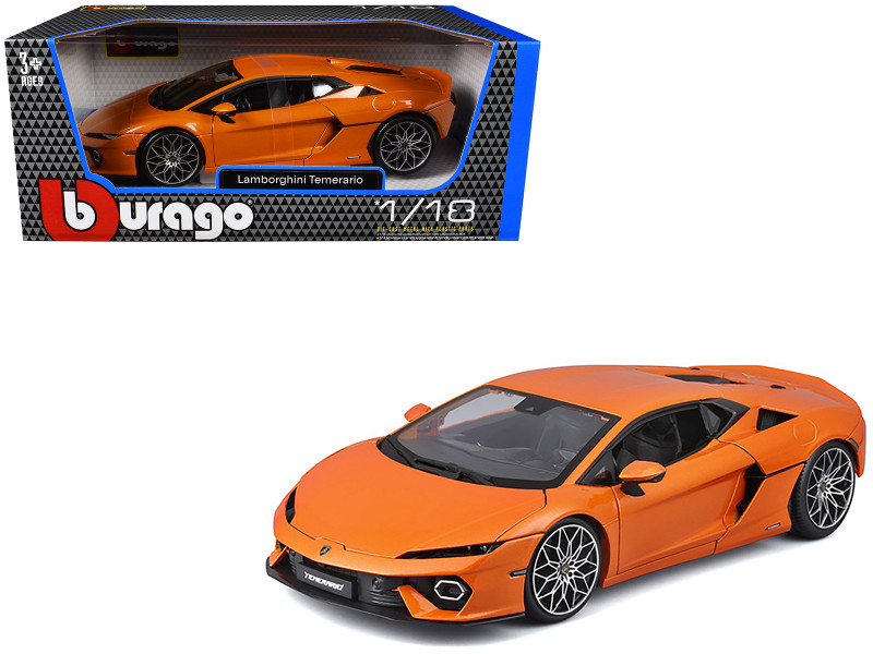 Lamborghini Temerario Orange Metallic 1/18 Diecast Model Car Bburago 11052OR