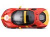 Ferrari SF90 Stradale Assetto Fiorano #50 Red with Black Top and Yellow Stripes Race Play Series 1/18 Diecast Model Car Bburago 16021RD