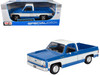 1974 Chevrolet C10 Cheyenne Super Pickup Truck Blue and White Special Edition Series 1/18 Diecast Model Car Maisto 31467BL