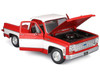 1974 Chevrolet C10 Cheyenne Super Pickup Truck Red and White Special Edition Series 1/18 Diecast Model Car Maisto 31467RD