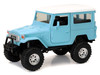 Toyota Land Cruiser FJ40 Light Blue with White Top Xtreme Off Road Series 1/24 Diecast Model New Ray 71526