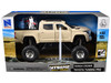 Toyota Tundra Pro Pickup Truck Tan and Honda CR250R Motorcycle Red and White Xtreme Off Road Series 1/32 Diecast Models New Ray SS-54456