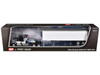 GMC General with 60 Flat Top Sleeper and 40 Vintage Refrigerated Trailer Black with Gray and White Stripes 1/64 Diecast Model DCP/First Gear 60-1923