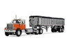 Chevrolet Bison Day Cab with East End Dump Trailer Orange and Beige 1/64 Diecast Model DCP/First Gear 60-1925