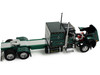 Peterbilt 359 with 60 Vintage Sleeper and 53 Utility Trailer with Reefer Hardwick Motor Freight Green Metallic with Stripes Big Rigs Series II #2 1/64 Diecast Model DCP/First Gear 69-2100
