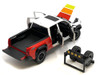 2024 Toyota Tundra TRD Off Road Edition Pickup Truck White and Red with TRD Stripes with Sunroof and Wheel Rack Limited Edition to 2400 pieces Worldwide 1/24 Diecast Model Car H08778-MJS01