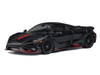 McLaren 765LT Matt Black with Red Accents and Extra Wheels 1/64 Diecast Model Car CM Model CM64-765LT-14