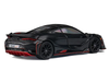 McLaren 765LT Matt Black with Red Accents and Extra Wheels 1/64 Diecast Model Car CM Model CM64-765LT-14