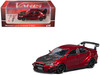 Mitsubishi Lancer Evolution X Varis RHD Right Hand Drive Red Metallic with Carbon Hood 1/64 Diecast Model Car CM Model CM64-EVOX-14