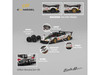 Pagani Zonda Revolucion White and Carbon with Extra Wheels 1/64 Diecast Model Car CM Model CM64-REVOLUCION-08