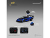 McLaren Senna GTR Blue Metallic with Black Top 1/64 Diecast Model Car CM Model CM64-SENNAGTR-02