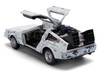 DMC DeLorean Time Machine Brushed Metal Frost Version Back to the Future 1985 Movie 40th Anniversary Special Packaging Hollywood Rides Series 1/32 Diecast Model Car Jada 36848