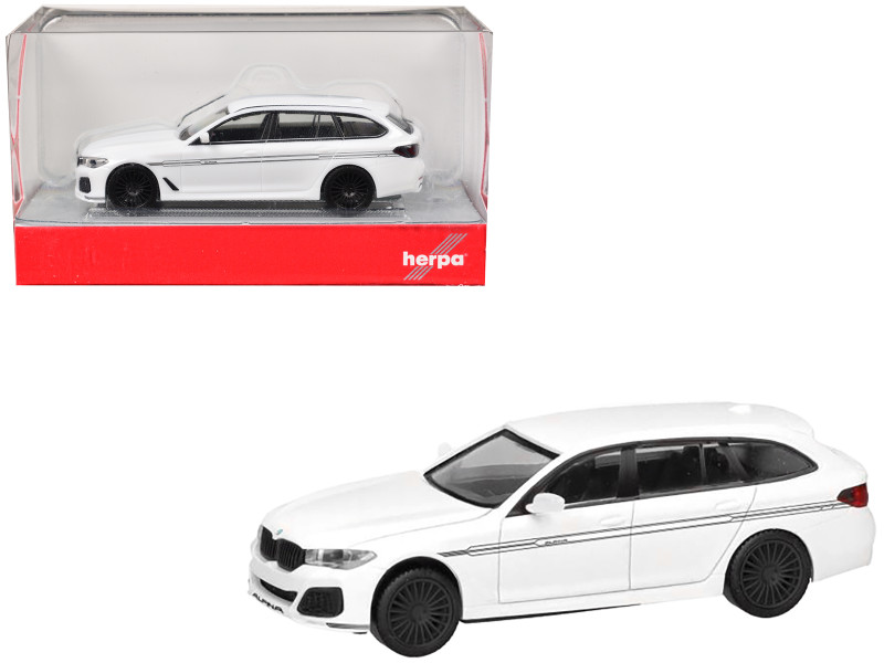 BMW Alpina B5 Touring White 1/87 (HO) Plastic Model Car Herpa 421072W
