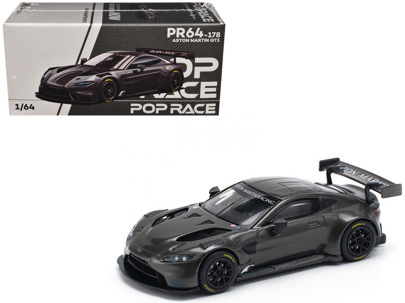 Aston Martin GT3 Carbon Edition 1/64 Diecast Model Car Pop Race PR640178