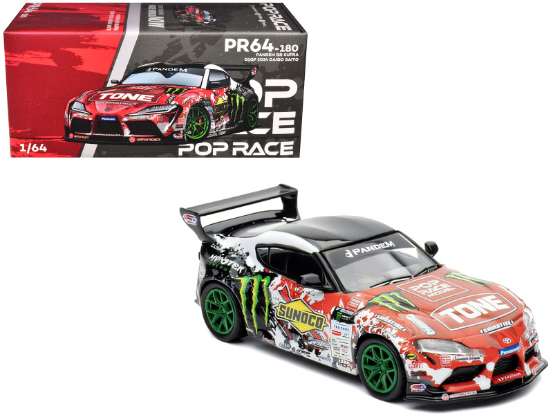 Toyota Pandem GR Supra RHD Right Hand Drive Daigo Saito D1 Grand Prix 2024 1/64 Diecast Model Car Pop Race PR640180