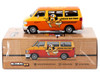 Dodge Van Ohige no Pon Orange Two Tone Global64 Series 1/64 Diecast Model Tarmac Works T64G-TL032-ONP