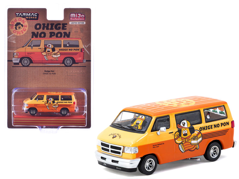 Dodge Van Ohige no Pon Orange Two Tone Global64 Series 1/64 Diecast Model Tarmac Works T64G-TL032-ONP