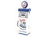 1951 Wayne 505 Gas Pump Busted Knuckle Garage White and Blue Vintage Gas Pumps Series 17 1/18 Diecast Replica Greenlight 14170B