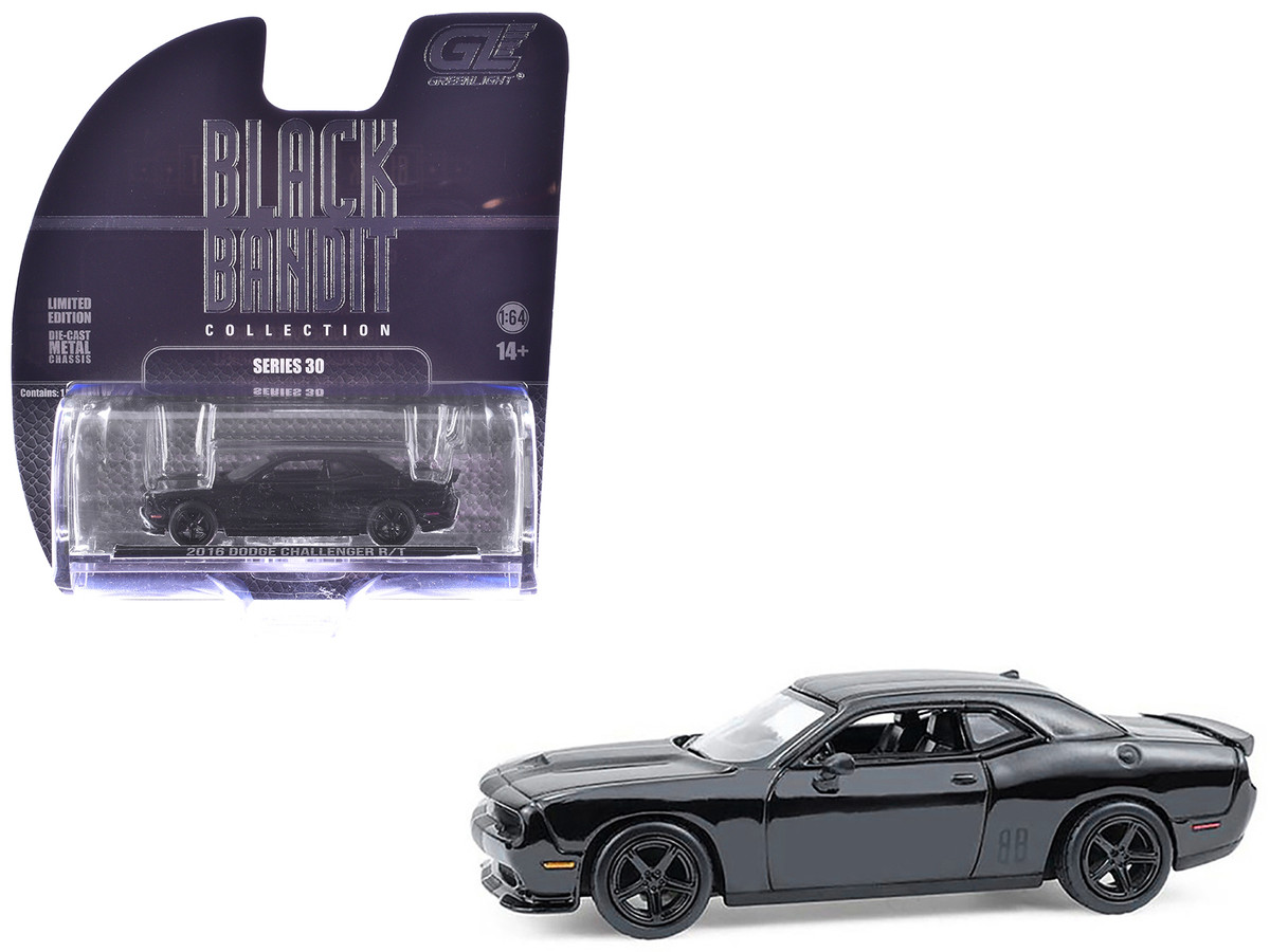 2016 Dodge Challenger R T Hemi Black Black Bandit Series 30 1/64