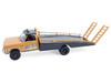 1985 Dodge Ram D350 Ramp Truck and 1965 Dodge Coronet Hotton Speed Shop Brown and Black H D Trucks Series 26 1/64 Diecast Model Cars Greenlight 33260A