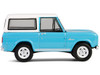 1966 Ford Bronco Custom SUV Turquoise Blue with White Top Barrett Jackson Series 15 1/64 Diecast Model Car Greenlight 37320A