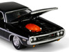 1970 Dodge Challenger R T 440 Black with White Stripes Barrett Jackson Series 15 1/64 Diecast Model Car Greenlight 37320D