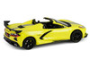 2022 Chevrolet Corvette C8 R Convertible Yellow with Silver Stripes Barrett Jackson Series 15 1/64 Diecast Model Car Greenlight 37320F