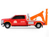 2022 Ram 3500 Dually Wrecker Tow Truck Ignition Towing Co Red and Orange Dually Drivers Series 16 1/64 Diecast Model Car Greenlight 46160E