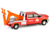 2022 Ram 3500 Dually Wrecker Tow Truck Ignition Towing Co Red and Orange Dually Drivers Series 16 1/64 Diecast Model Car Greenlight 46160E