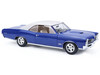 1966 Pontiac GTO Barrier Blue with White Top and Interior 1/18 Diecast Model Car Highway 61 HWY-18047