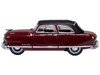 1950 Nash Rambler Custom Landau Convertible Closed Sunset Maroon with Black Top 1/87 (HO) Scale Diecast Model Car Oxford Diecast 87NR50003