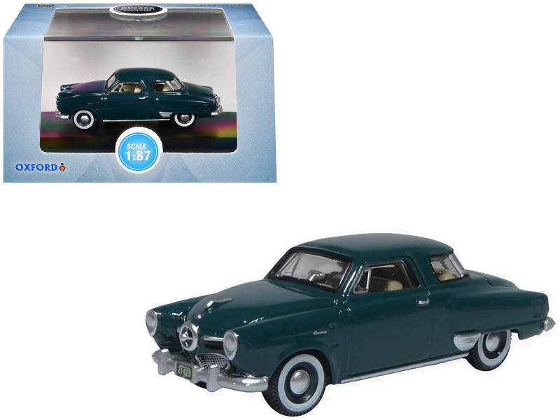 1950 Studebaker Champion Starlight Coupe Aqua Green 1/87 (HO) Scale Diecast Model Car Oxford Diecast 87SC50002