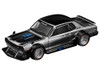 Skyline GT R V8 Drift Hakosuka RHD Right Hand Drive Silver Chrome with Black Hood and Top 1/64 Diecast Model Car Pop Race PR640330