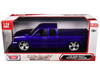 2006 Chevrolet Silverado Custom Pickup Truck Blue Metallic Die Cast Collection Series 1/25 Diecast Model Car Motormax 79039-BL