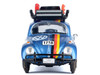 1966 Volkswagen Beetle Off Road #1718 Blue Metallic and White with German Flag Stripes and Roof Rack Accessories 1/24 Diecast Model Car Motormax 79681