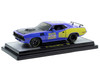 1971 Plymouth Hemi Cuda VP Racing 50 Years Blue with Yellow Sides Limited Edition to 8650 pieces Worldwide 1/24 Diecast Model Car M2 Machines 40300-136A