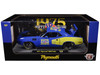 1971 Plymouth Hemi Cuda VP Racing 50 Years Blue with Yellow Sides Limited Edition to 8650 pieces Worldwide 1/24 Diecast Model Car M2 Machines 40300-136A