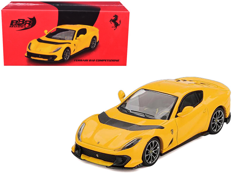 Ferrari 812 Competizone Giallo Modena Yellow 1/64 Diecast Model Car BBR BBRFER64008