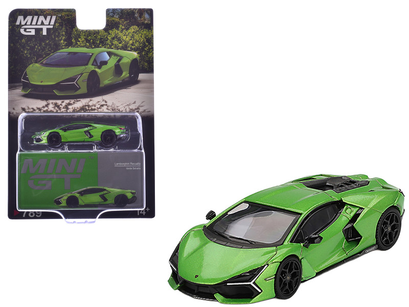 Lamborghini Revuelto Verde Selvans Green Metallic Limited Edition 1/64 Diecast Model Car Mini GT MGT00789