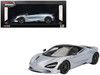 McLaren 750S Ice Silver Metallic with Black Top 1/18 Model Car Top Speed TS0546