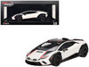 Lamborghini Huracan Sterrato Bianco Asopo White with Matt Black Top and Red Stripes 1/18 Model Car Top Speed TS0610