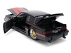 1987 Buick Grand National Black with Matt Red Hood and Stripes Bigtime Muscle Series 1/24 Diecast Model Car Jada 36586