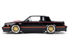 1987 Buick Grand National Black with Matt Red Hood and Stripes Bigtime Muscle Series 1/24 Diecast Model Car Jada 36586